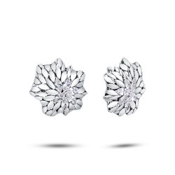 Серьги из серебра с камнями Фианит