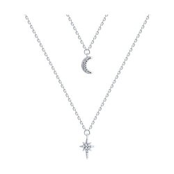 Colier din argint  cu pietre Cubic Zirconia Incolor