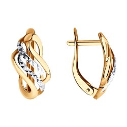 Серьги из красного золота без камней