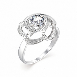 Inel din argint  cu pietre Cubic Zirconia Incolor