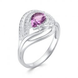 Inel din argint  cu pietre Cubic Zirconia Incolor, Sticla de Bijuterie