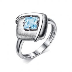 Inel din argint  cu pietre Topaz albastru