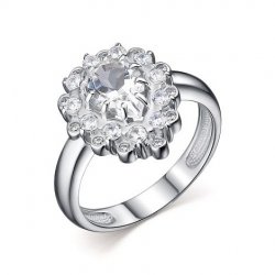 Inel din argint  cu pietre Cubic Zirconia Incolor, Cristal de munte