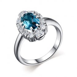 Inel din argint  cu pietre Cubic Zirconia Incolor, Nanosital London