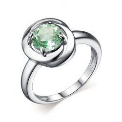 Inel din argint  cu pietre Cubic Zirconia Incolor, Prasiolit
