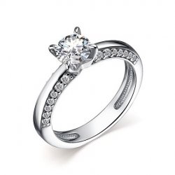 Inel din argint  cu pietre Cubic Zirconia Incolor