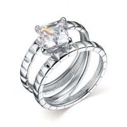 Inel din argint  cu pietre Cubic Zirconia Incolor