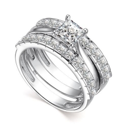 Inel din argint  cu pietre Cubic Zirconia Incolor