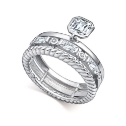 Inel din argint  cu pietre Cubic Zirconia Incolor