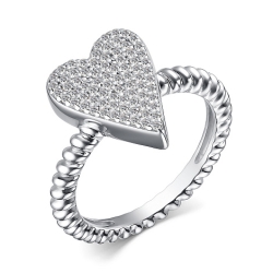 Inel din argint  cu pietre Cubic Zirconia Incolor