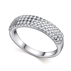 Inel din argint  cu pietre Cubic Zirconia Incolor