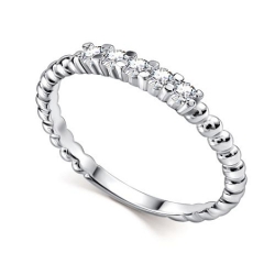 Inel din argint  cu pietre Cubic Zirconia Incolor