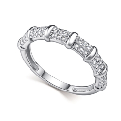 Inel din argint  cu pietre Cubic Zirconia Incolor