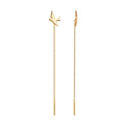 Cercei Lanț din aur roșu fără pietre