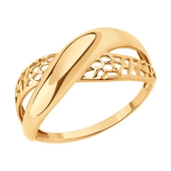 Inel din aur roșu fără pietre