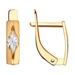 Серьги из красного золота без камней