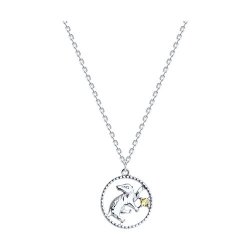 Colier din argint  cu pietre Cubic Zirconia Galben