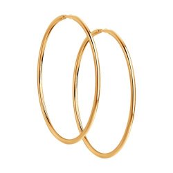 Серьги Конго из красного золота без камней