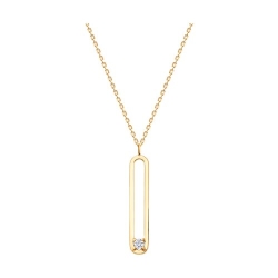 Colier din aur roșu cu pietre Cubic Zirconia Incolor