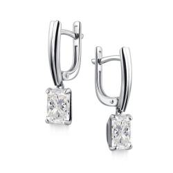 Cercei Suspendați din argint  cu pietre Cristal de munte