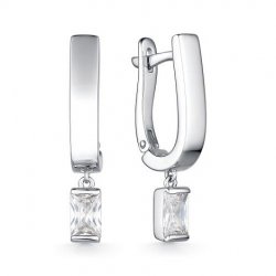 Cercei Suspendați din argint  cu pietre Cubic Zirconia Incolor