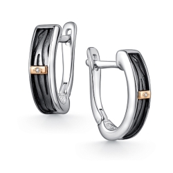 Cercei din argint  cu pietre Diamant