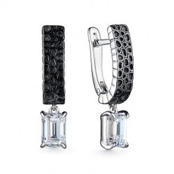 Cercei Suspendați din argint  cu pietre Cubic Zirconia Incolor