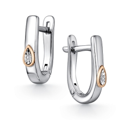 Cercei din argint  cu pietre Diamant