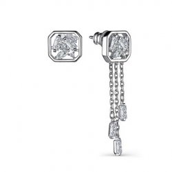 Cercei Pusete din argint  cu pietre Cubic Zirconia Incolor