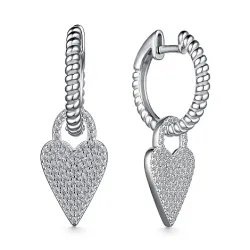 Серьги Конго из серебра с камнями Фианит