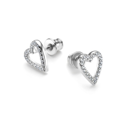 Cercei Pusete din argint  cu pietre Cubic Zirconia Incolor