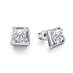 Cercei Pusete din argint  cu pietre Cristal de munte