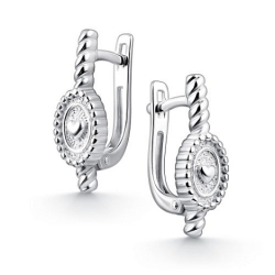 Серьги из серебра без камней