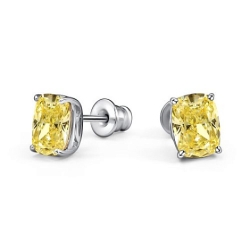 Cercei Pusete din argint  cu pietre Diamant crescut