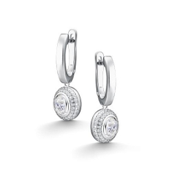 Cercei Suspendați din argint  cu pietre Cubic Zirconia Incolor, Cristal de munte