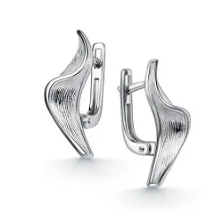 Серьги из серебра без камней