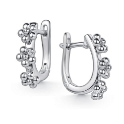 Серьги из серебра с камнями Бриллиант