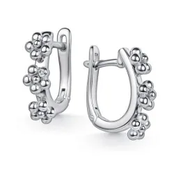 Серьги из серебра с камнями Бриллиант