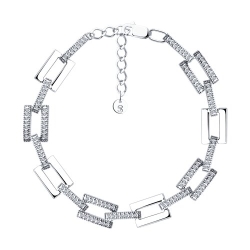Brățară din argint  cu pietre Cubic Zirconia Incolor