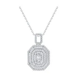 Colier din aur alb cu Diamant
