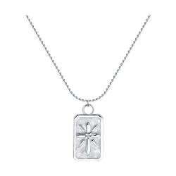 Colier din argint  cu pietre Cubic Zirconia Incolor, Emailare