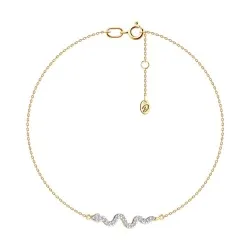 Brățară din aur roșu cu Cubic Zirconia Incolor