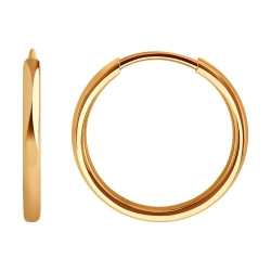 Cercei Creole din aur roșu fără pietre