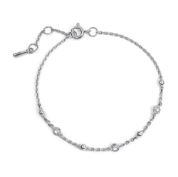 Браслет из серебра с камнями Фианит