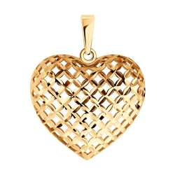 Pandantiv din aur roșu fără pietre