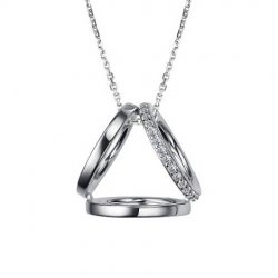 Colier din argint  cu pietre Cubic Zirconia Incolor