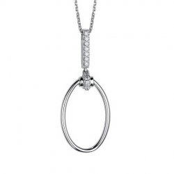 Colier din argint  cu pietre Cubic Zirconia Incolor