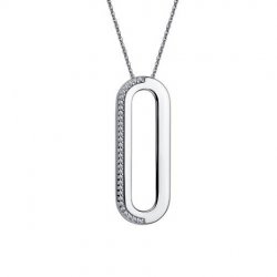 Colier din argint  cu pietre Cubic Zirconia Incolor