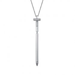 Colier din argint  cu pietre Cubic Zirconia Incolor