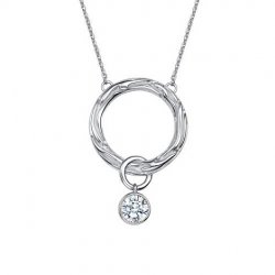 Colier din argint  cu pietre Cubic Zirconia Incolor